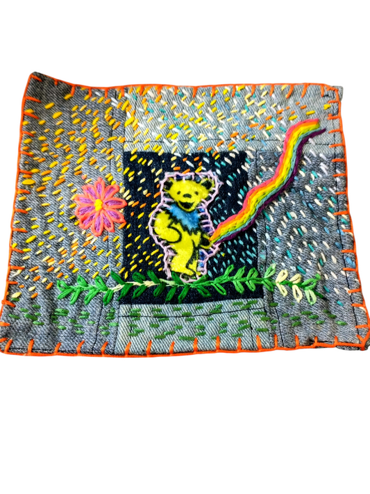 Rainbow Full of Sound Patchwork Denim Patchwork Patch