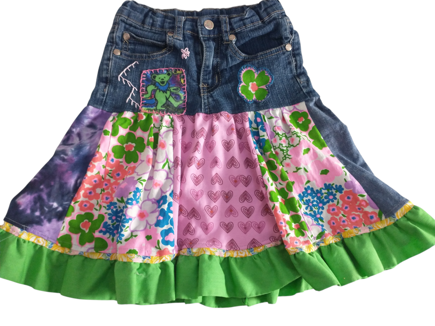 5t Vintage Patchwork Twirl Skirt