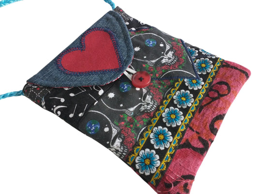 Grateful Love Patchwork Cross Body Bag