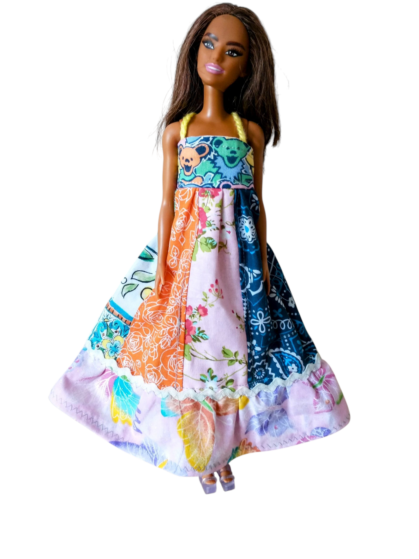 Annie 11.5 inch Patchwork Doll Dress