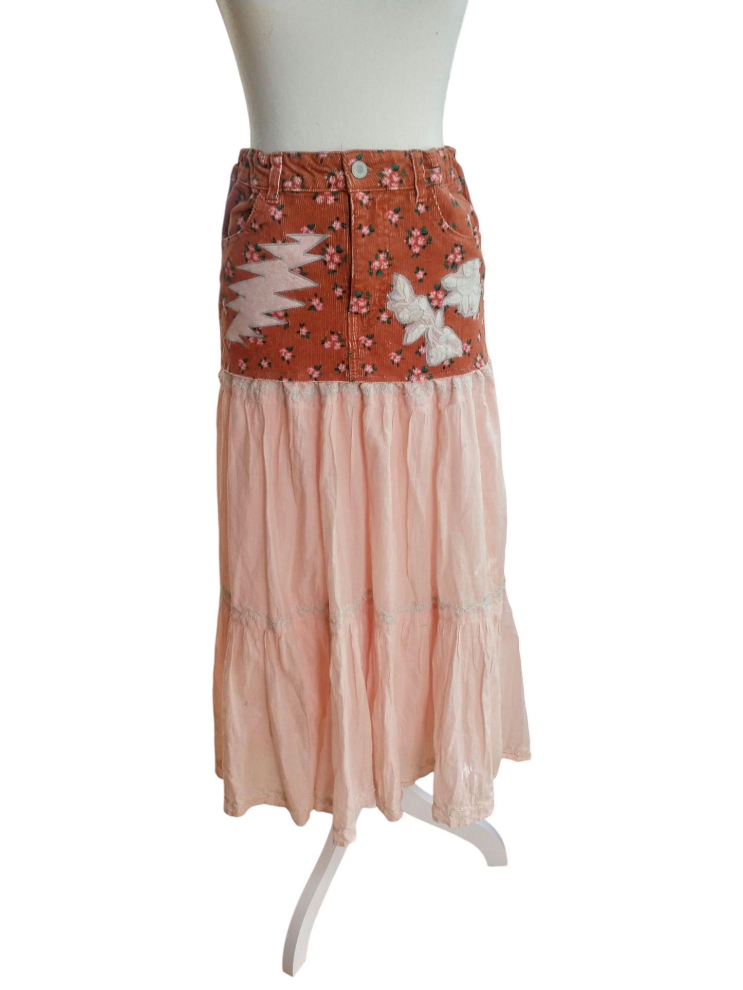 Rose Bolt Corduroy Spinner Skirt