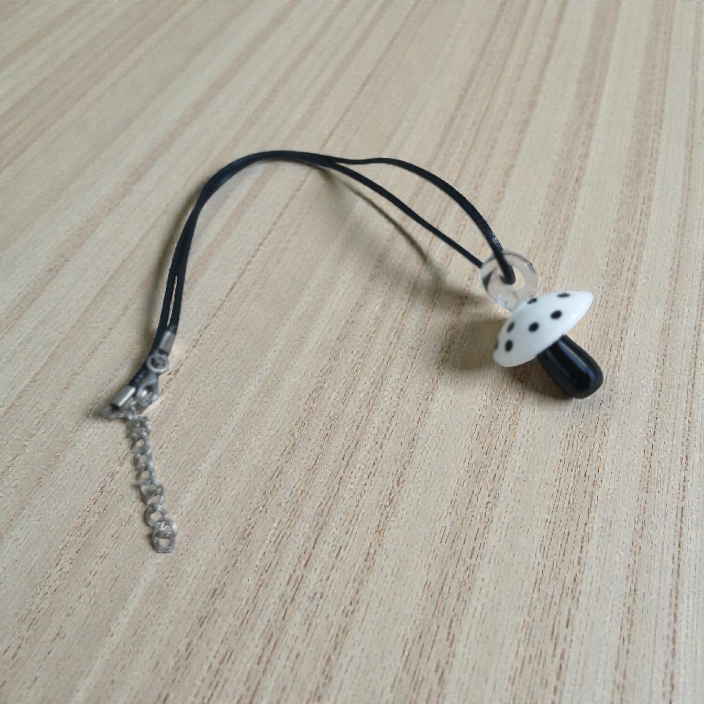 Glass Mushroom Pendant Necklace
