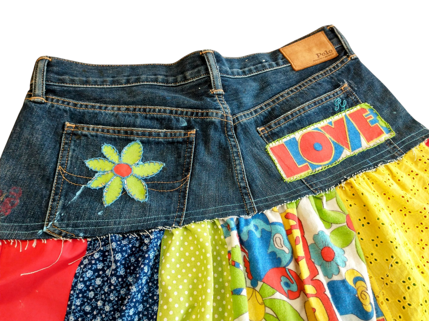 LOVE Patchwork Spinner Skirt